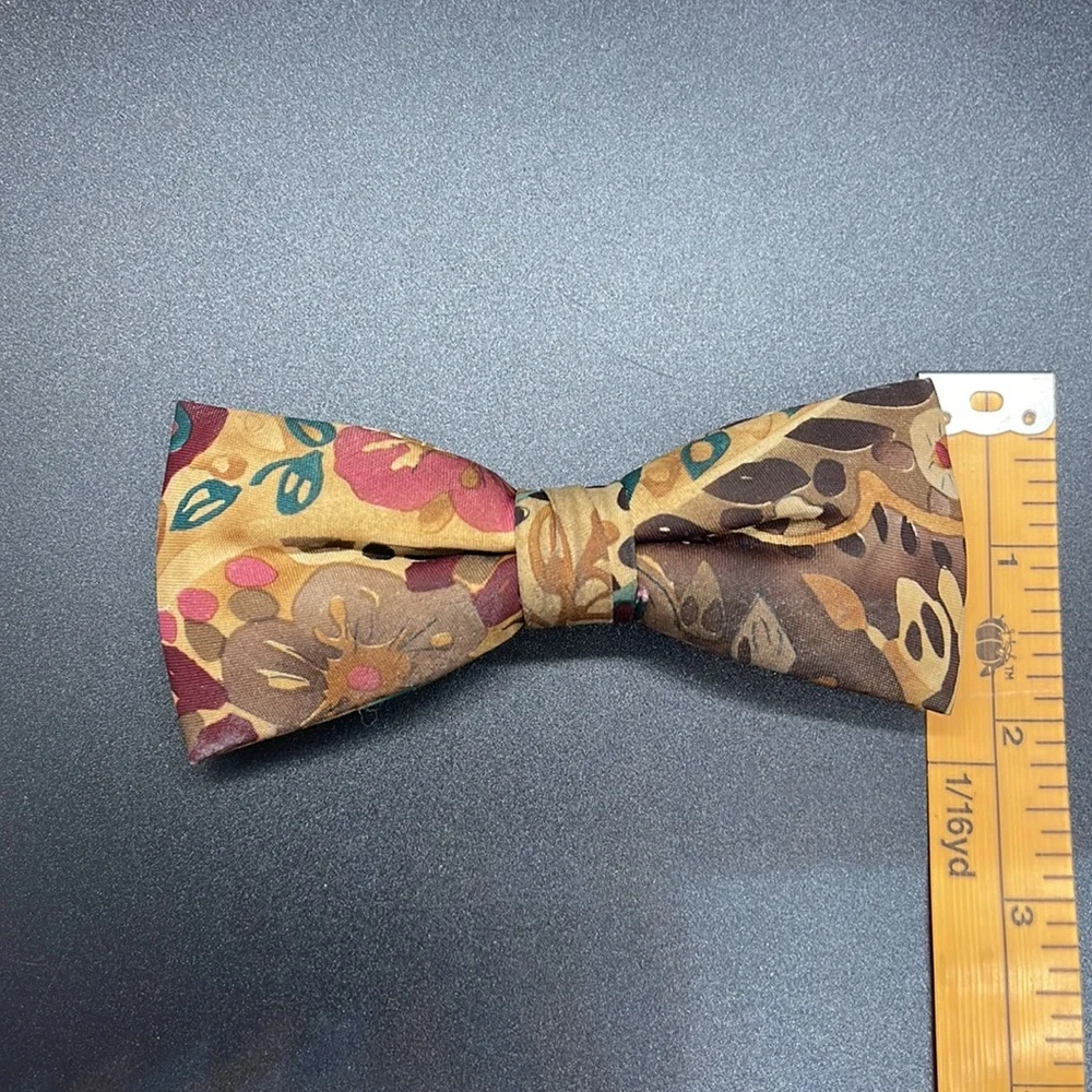 Vintage multi- colored earth tone Bow Tie